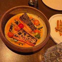 Salmon with curry
