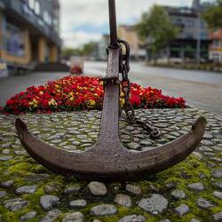 Anchor of the Stella, a full-rigged ship that was wrecked in 1920 ... crew and pilot rescued.