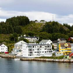 In case you're not sure where you are, the big letters are there to remind you — Kristiansund.