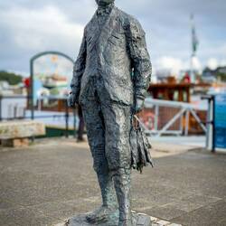 "Sildegutten (Herring Boy)" commemorates when young boys sold herring door-to-door — Kristiansund.