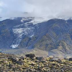 Blick auf die Gletscher des Eyjafjallajökull