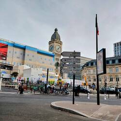 Looking towards Gare de Lyon, currently having a major facelift so the facade is under wraps