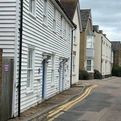 Houses mostly clapboard in Whitstable