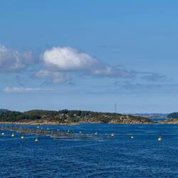 Fish farm on the last leg to Bergen.