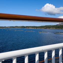 Fish farm on the last leg to Bergen.
