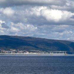 Nordhordlandsbrua is both a cable-stayed and a floating pontoon bridge — Bergen, Norway