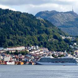 Looks like a Viking ship is calling on Bergen today.