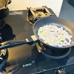 Zubereiten einer Omelette