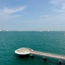 Ausblick auf die Strasse von Singapur (Singapore Strait)