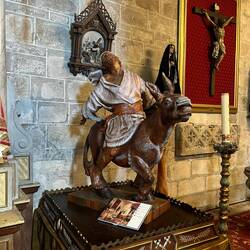 Apparently this is Jesus riding a donkey to enter Jerusalem - by a local sculptor