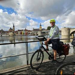 Blick vom linken Mainufer zurück nach Kitzingen