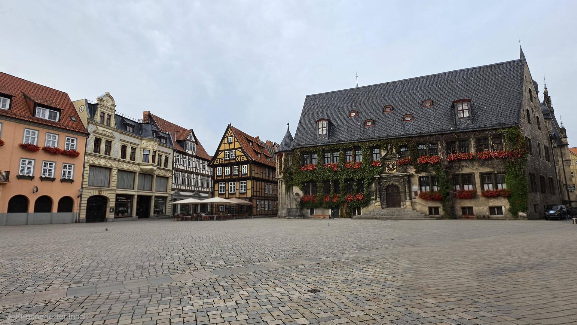 Der Marktplatz mit dem Rathaus