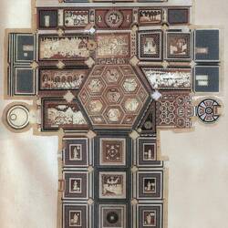 Giovanni Paciarelli, Plan des Fußbodens, Dom von Siena, 1884. (Bild: Wikipedia)