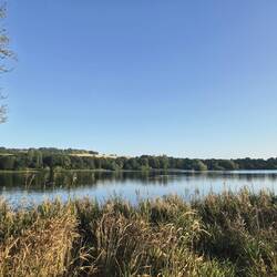 Laufrunde am nächsten Morgen um das Loch herum.