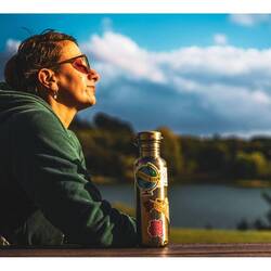 Die Sonne genießen.