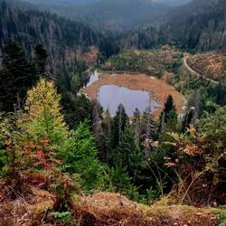 Tiefblick zum Huzenbacher See