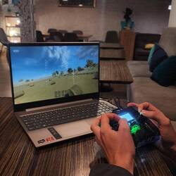 trainingssimulator für fpv-drohnen auf joes laptop
