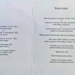 Le Menu