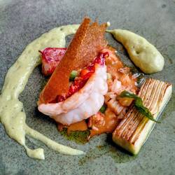 The standout lobster, with ceviche of raw lobster, cooked lobster and a melt in your mouth crisp