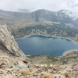 Og vi kunne kigge ned på Lac d'Allos