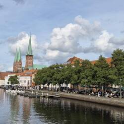 Ankunft Lübeck, schon echt klasse die Waterfront