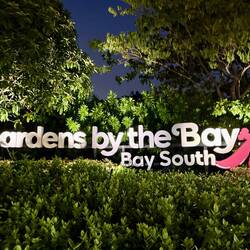 Am Abend bin ich zu den Gardens by the Bay gefahren.