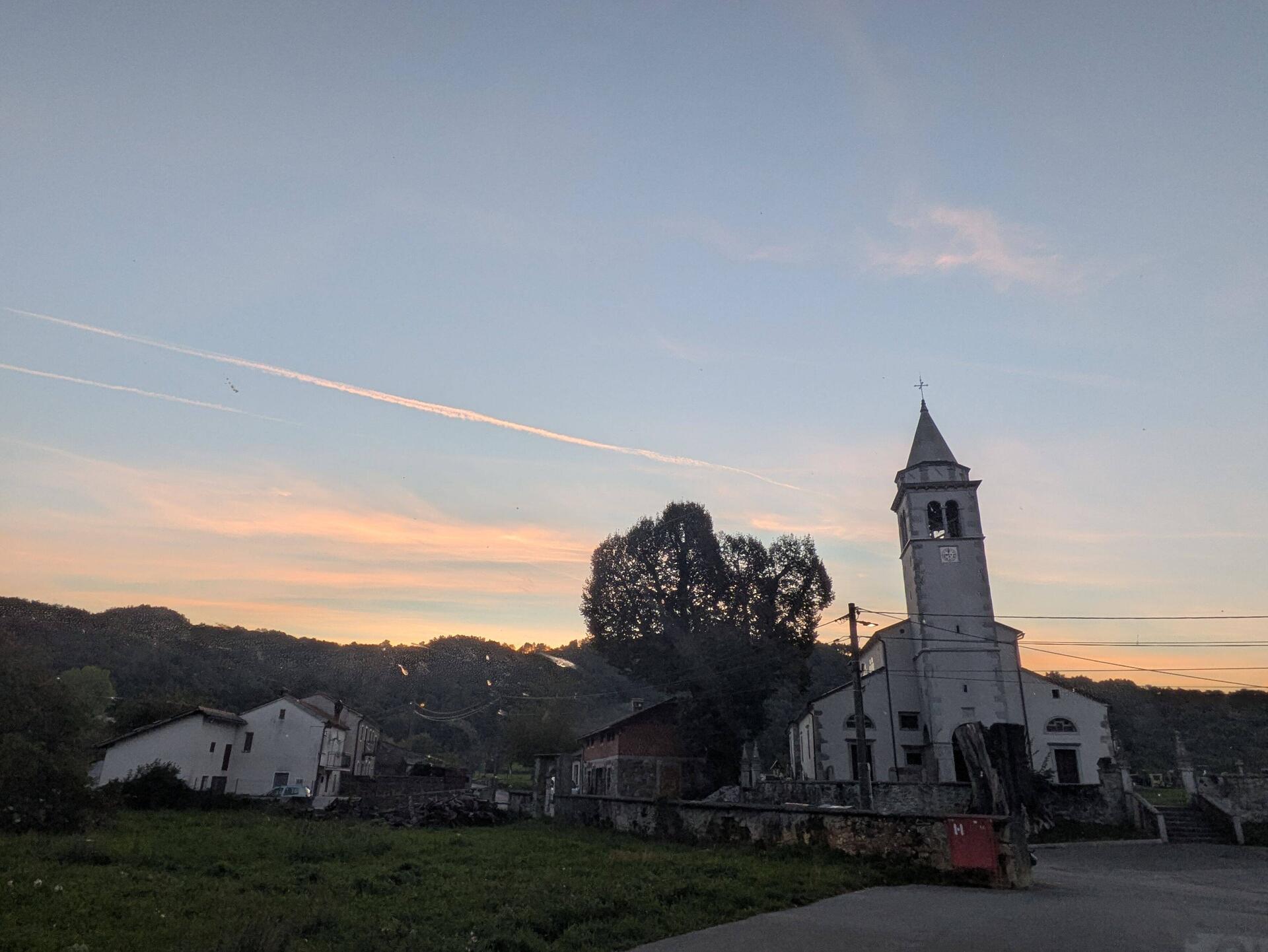 Übernachtungsplatz in Brezovica, Slowenien