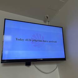 Today's total processed by the pilgrim office, about 10 minutes before closing