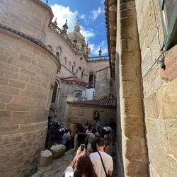 Between the baroque facade (added in the 17/18th centuries) and the 12th century original building
