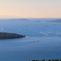 Blick auf die Bucht vor Trogir