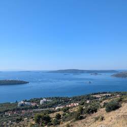 Blick auf die Bucht vor Trogir