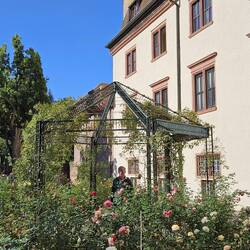 Ehemalige Fürstliche Hofhaltung (heute Rathaus) und Rosengarten