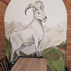 so heisst unser Hotel, weisser Steinbock