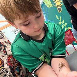 Nathaniel's highlight of the trip was being able to handle the bugs!