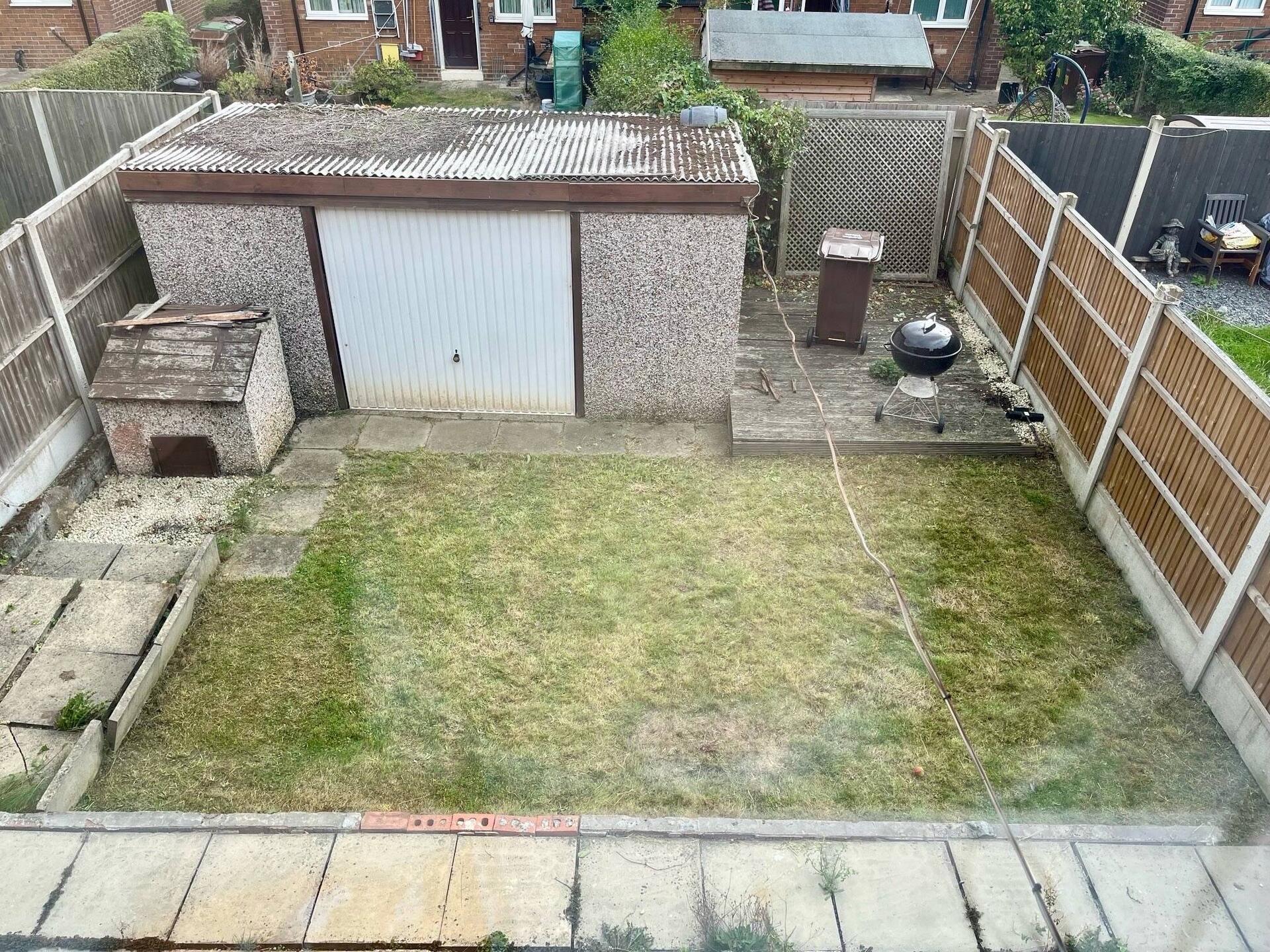 The back yard before any work.