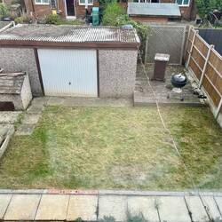 The back yard before any work.