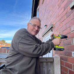 Installing new lighted address sign