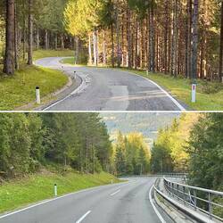 Abwärts mit 15% Gefälle