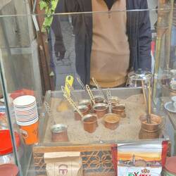 Türkischer Kaffee - etwas zu stark für unseren Geschmack