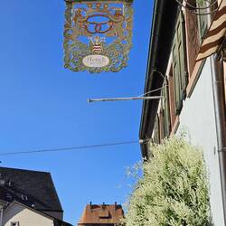 Im Hintergrund der gewaltige Brückenkopf der Alten Mainbrücke, da fahren wir morgen rüber!
