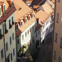 Von der Oberstadt sehen die verwinkelten Gassen wie in einer Bergstadt aus