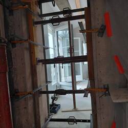 Plenty of propping for the formwork