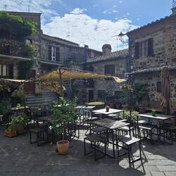Piazza della Giudecca, the center of the ancient Jewish community in Radicofani