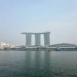 Auf dem Weg zum "Marina Bay Sands Resort"