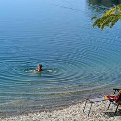 Ein Bad im See tut immer gut