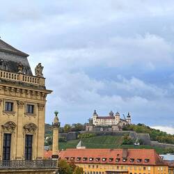 Blick von der Würzburger Residenz rüber zur Festung Marienberg