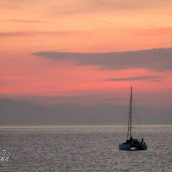 Sunset from the lungomare — Cefalù, Sicily.