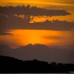 Sunset from the lungomare — Cefalù, Sicily.
