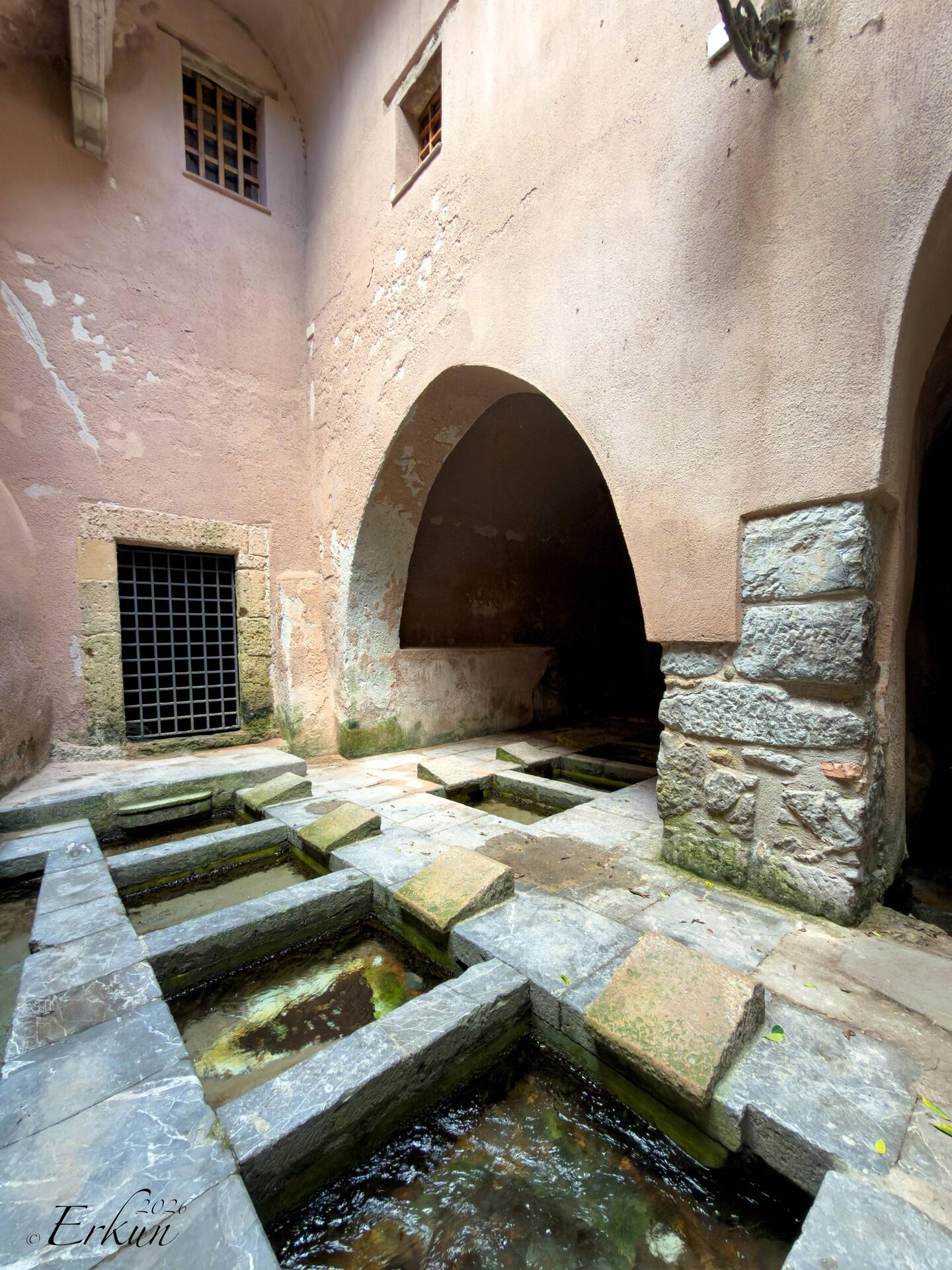 Medieval wash house ... laundresses used these basins to do laundry — Cefalù, Sicily.