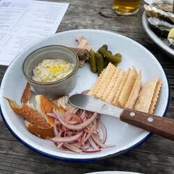 Smoked seafood. Liked oyster dip